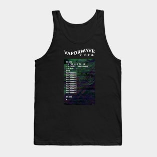 Vaporwave BASIC Code Tank Top